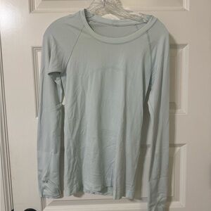Light Blue Lululemon Swiftly Tech Long Sleeve